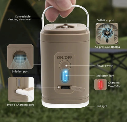 Portable Electric Air Pump with Light - Tekloop
