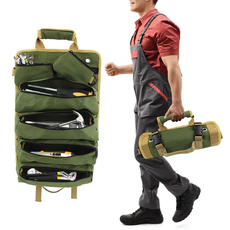 Compact Tool Roll Organizer