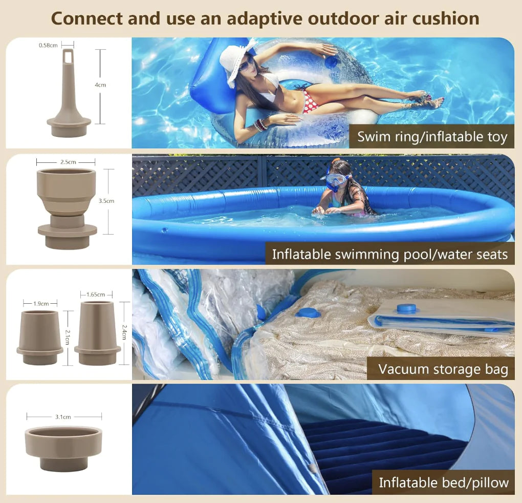 Portable Electric Air Pump with Light - Tekloop