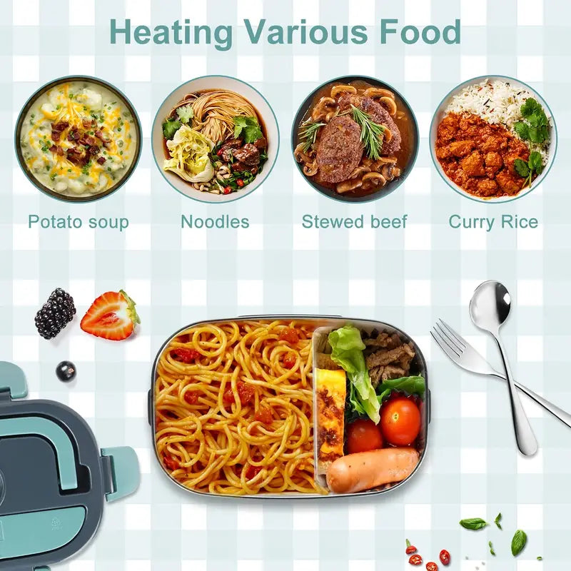Electric Heated Lunch Organizer with Steel Case